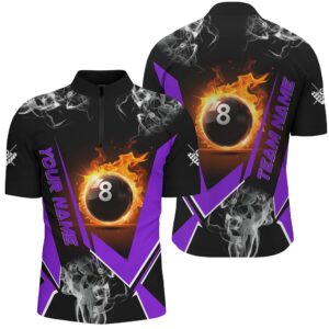 Purple Billiard Jersey Flame 8 Ball Pool&hellip;