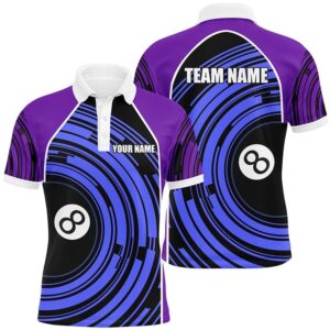 Purple Blue 8 Ball Billiard Polo Shirts&hellip;