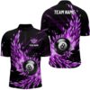 Purple Fire 8 Ball Pool 8 Ball Billiard Team Shirts, Personalized Billiard Team Jersey Shirt Purple Fire 8 Ball Pool 8 Ball Billiard Team Shirts, Personalized Billiard Team Jersey Shirt