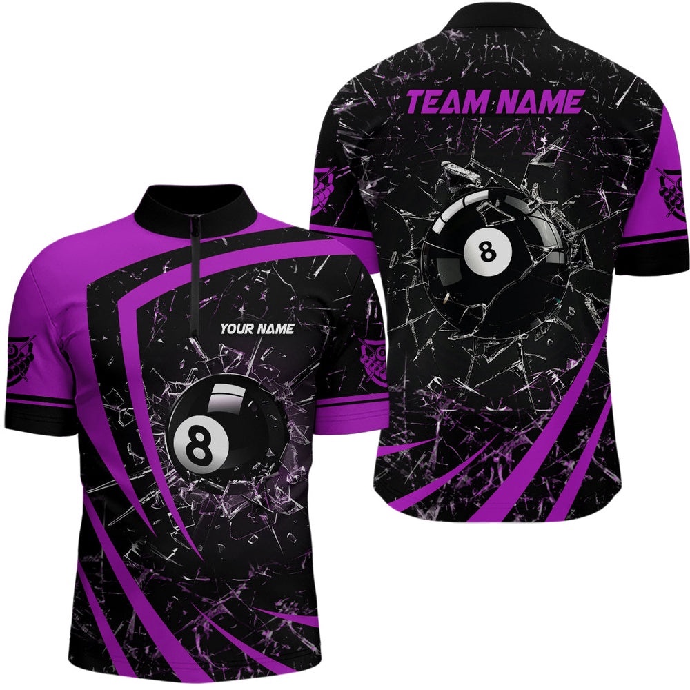 Purple Glass Break 8 Ball Billiard 3D Jersey Shirts, Custom 8 Ball Pool Jerseys, Personalized Billiard Team Jersey Shirt Purple Glass Break 8 Ball Billiard 3D Jersey Shirts, Custom 8 Ball Pool Jerseys, Personalized Billiard Team Jersey Shirt