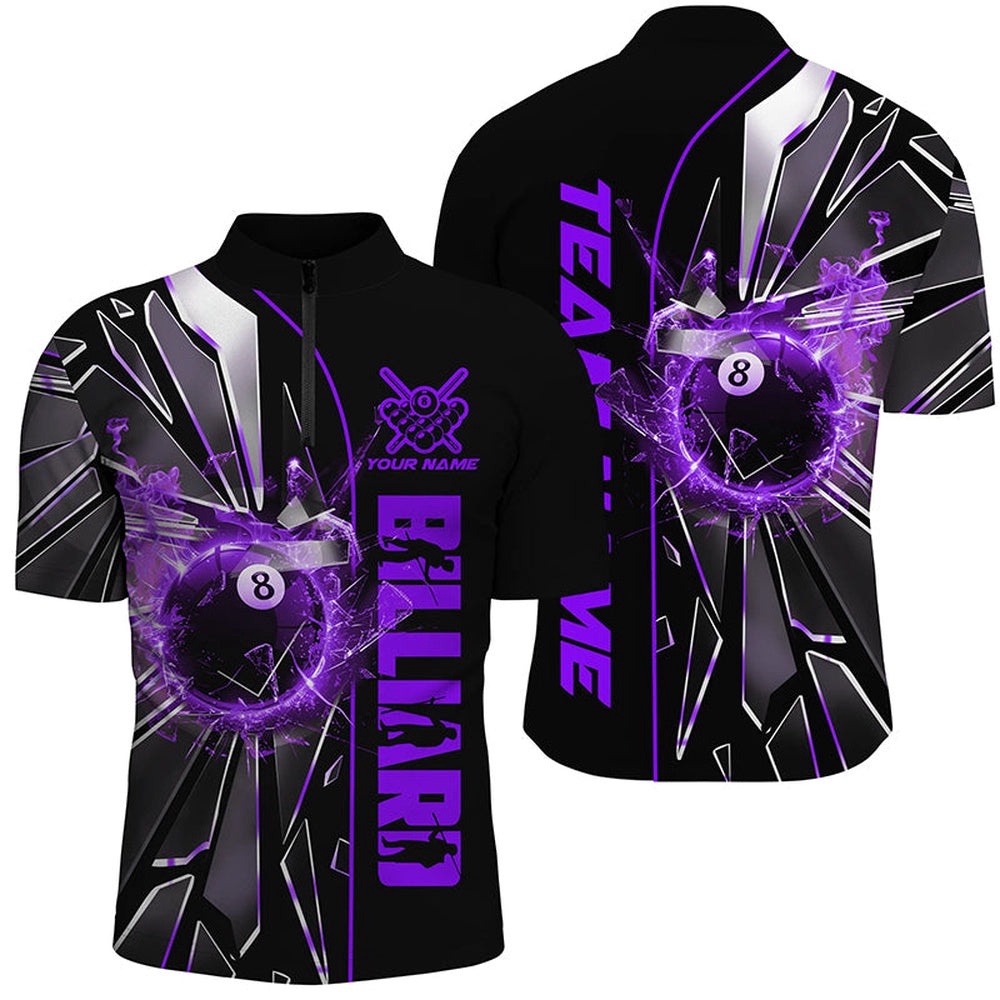 Purple Glass Crack 8 Ball Billiard Jersey & Jersey Shirts, 8 Ball Pool Jerseys, Personalized Billiard Team Jersey Shirt Purple Glass Crack 8 Ball Billiard Jersey & Jersey Shirts, 8 Ball Pool Jerseys, Personalized Billiard Team Jersey Shirt
