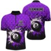 Purple Grunge 8 Ball Pool Thunder Lightning Jersey Shirts Custom Team League Billiard Jersey, Personalized Billiard Team Jersey Shirt Purple Grunge 8 Ball Pool Thunder Lightning Jersey Shirts Custom Team League Billiard Jersey, Personalized Billiard Team Jersey Shirt