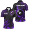 Purple Grunge 8 Ball Pool Billiards Polo Shirts Custom Billiard Team Polo Uniform, Personalized Billiard Polo Shirt Purple Grunge 8 Ball Pool Billiards Polo Shirts Custom Billiard Team Polo Uniform, Personalized Billiard Polo Shirt