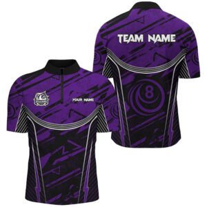Purple Grunge Billiard Shirts Custom Billiards Ball&hellip;