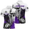 Purple Icy Lightning 8 Ball Pool Polo Shirts Custom Billiard Team League Polo, Personalized Billiard Polo Shirt Purple Icy Lightning 8 Ball Pool Polo Shirts Custom Billiard Team League Polo, Personalized Billiard Polo Shirt