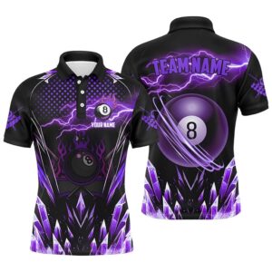 Purple Icy Lightning 8 Ball Pool Polo&hellip;