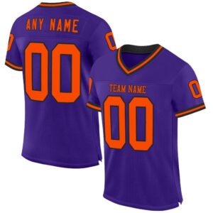 Purple Orange Black Mesh Authentic Throwback Football&hellip;