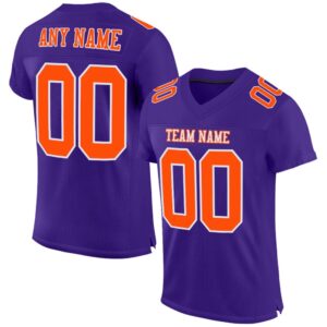 Purple Orange White Mesh Authentic Football Jersey,&hellip;