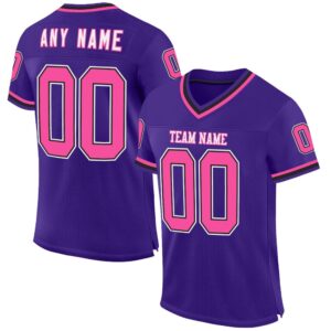 Purple Pink Black Mesh Authentic Throwback Football&hellip;