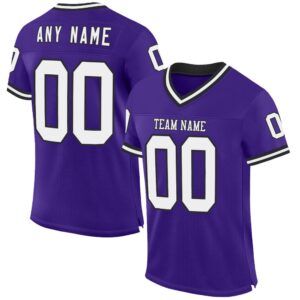 Purple White Black Mesh Authentic Throwback Football&hellip;