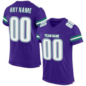 Purple White Kelly Green Mesh Authentic Football&hellip;