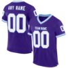 Purple White Mesh Authentic Football Jersey, Personalized Football Jersey, Football Team Jersey, Football Outfits