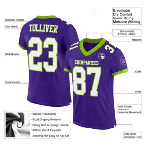 Purple White Neon Green Mesh Authentic Football&hellip;