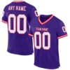 Purple White Pink Mesh Authentic Football Jersey, Personalized Football Jersey, Football Team Jersey, Football Outfits