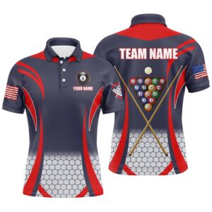 Red 8 Bal Pool Billiard Polo Polo&hellip;