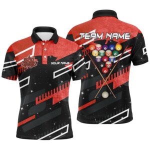 Red 8 Ball Galaxy Billiards Polo Shirts&hellip;