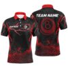 Red 8 Ball Galaxy Billiards Polo Shirts Custom 3D Billiard Polo Shirts, Personalized Billiard Polo Shirt Red 8 Ball Galaxy Billiards Polo Shirts Custom 3D Billiard Polo Shirts, Personalized Billiard Polo Shirt