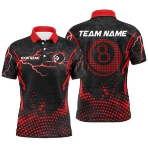 Red 8 Ball Point 3D Billiard Polo&hellip;