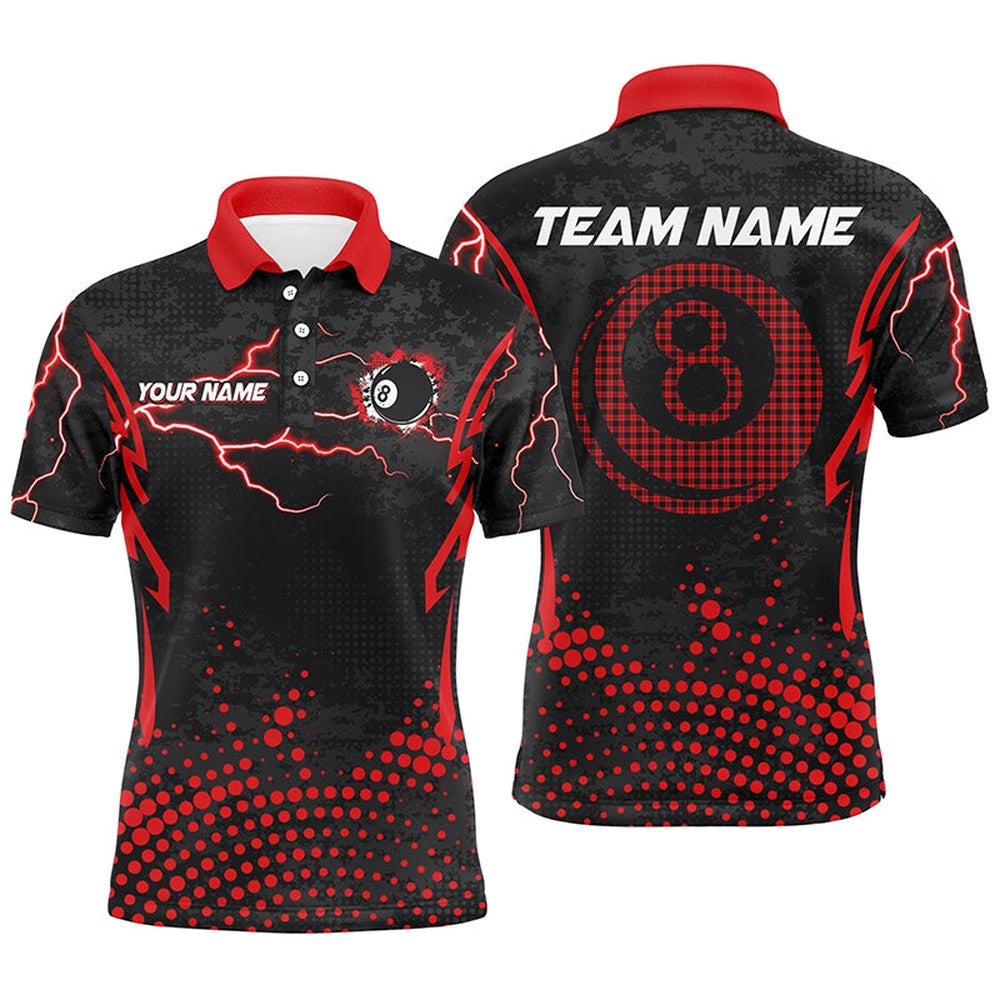 Red 8 Ball Point 3D Billiard Polo Shirts Best Custom Billiards Apparel Clothing, Personalized Billiard Polo Shirt Red 8 Ball Point 3D Billiard Polo Shirts Best Custom Billiards Apparel Clothing, Personalized Billiard Polo Shirt