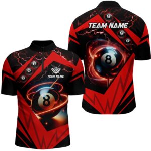 Red 8 Ball Pool Billiard Jerseys Custom&hellip;