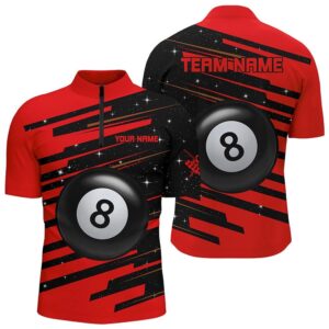 Red 8 Ball Pool Billiard Jerseys Jersey&hellip;