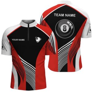 Red 8 Ball Pool Billiards Jersey Shirts,&hellip;