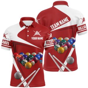 Red Billiard And Cue 3D Printed Polo&hellip;