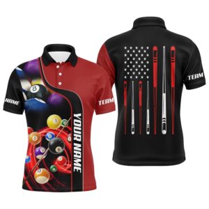 Red Billiard Balls 3D Polo Shirts Custom&hellip;