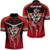 Red Billiard Death Skeleton Jersey & Jersey Shirts Customized Team League Billiard Jerseys, Personalized Billiard Team Jersey Shirt