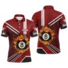 Red Billiard Reaper Skull Holding 8 Ball Polo Shirts Team League Billiard Polo, Personalized Billiard Polo Shirt