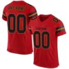 Red Black Gray Mesh Drift Fashion Football Jersey, Personalized Football Jersey, Football Team Jersey, Football Outfits