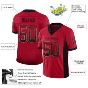 Red Black Old Gold Mesh Drift Fashion Football Jersey Personalized Football Jersey Football Team Jersey Football Outfits 3 yucjp7.jpg