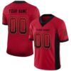 Red Black White Mesh Authentic Football Jersey, Personalized Football Jersey, Football Team Jersey, Football Outfits