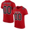 Red Black White Mesh Authentic Throwback Football Jersey, Personalized Football Jersey, Football Team Jersey, Football Outfits