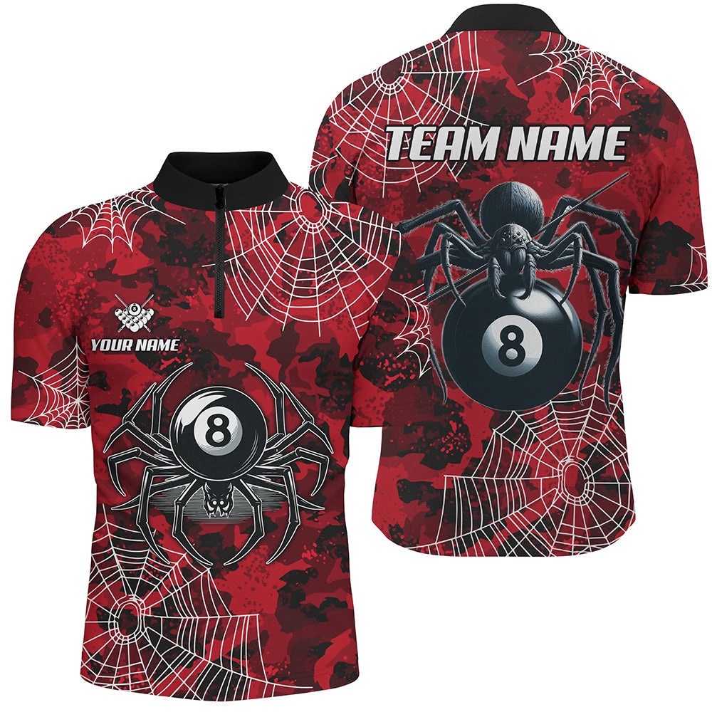 Red Camo Billiard Spider Cobweb Custom Jersey & Jersey Shirts, Unique 8 Ball Pool Jerseys, Personalized Billiard Team Jersey Shirt Red Camo Billiard Spider Cobweb Custom Jersey & Jersey Shirts, Unique 8 Ball Pool Jerseys, Personalized Billiard Team Jersey Shirt