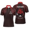 Red Fire 8 Ball Pool Custom 8 Ball Billiard Team Shirts, Personalized Billiard Polo Shirt Red Fire 8 Ball Pool Custom 8 Ball Billiard Team Shirts, Personalized Billiard Polo Shirt
