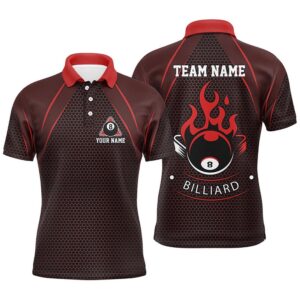Red Fire 8 Ball Pool Polo Shirts,&hellip;