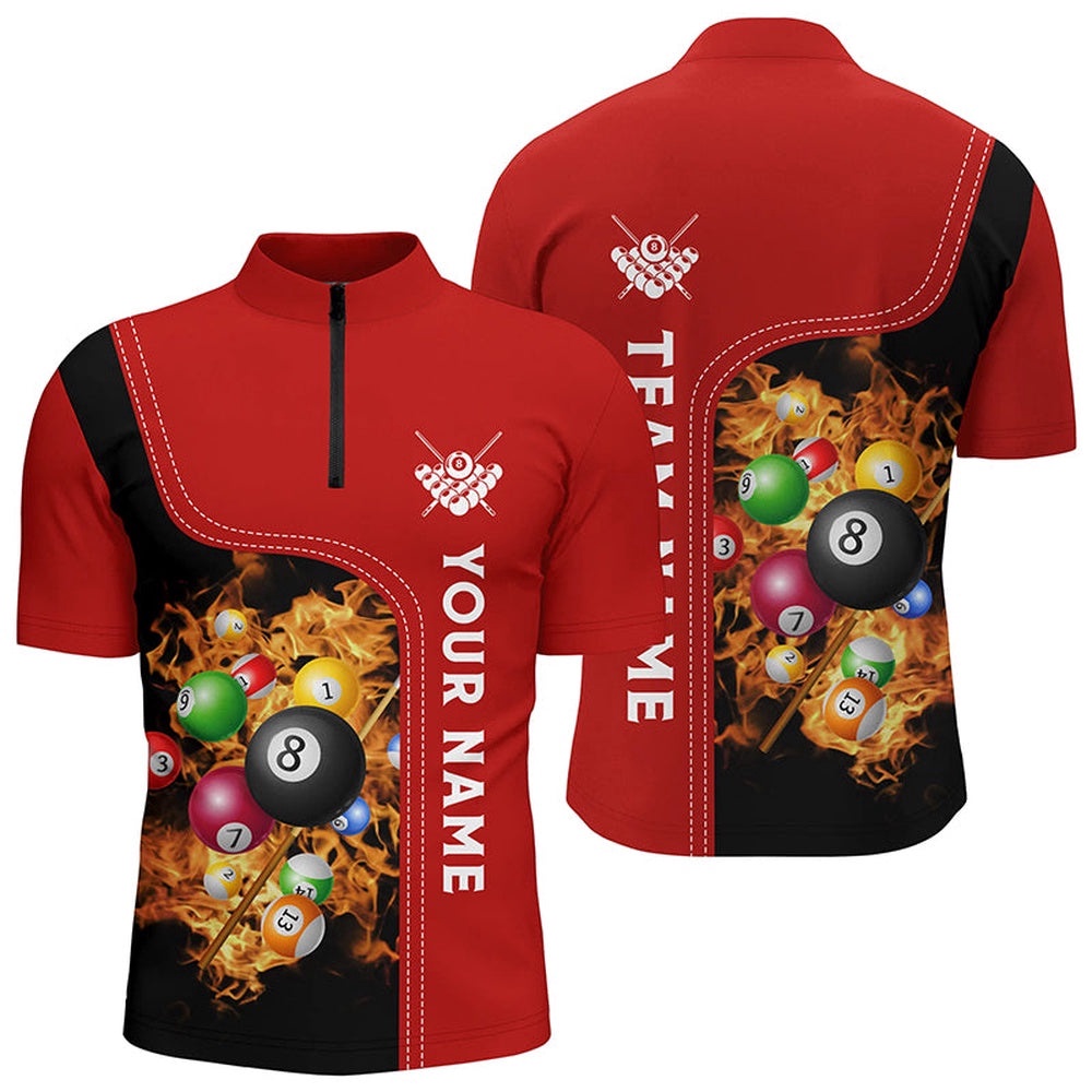 Red Fire Pool Balls Custom 3D Billiard Team Jerseys, Personalized Billiard Team Jersey Shirt Red Fire Pool Balls Custom 3D Billiard Team Jerseys, Personalized Billiard Team Jersey Shirt