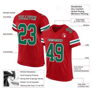 Red Kelly Green White Mesh Authentic Football&hellip;