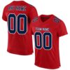 Red Navy White Mesh Authentic Throwback Football Jersey, Personalized Football Jersey, Football Team Jersey, Football Outfits