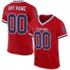 Red Navy White Mesh Authentic Football Jersey, Personalized Football Jersey, Football Team Jersey, Football Outfits