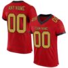 Red Old Gold White Mesh Authentic Football Jersey, Personalized Football Jersey, Football Team Jersey, Football Outfits