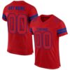 Red Red White Mesh Authentic Football Jersey, Personalized Football Jersey, Football Team Jersey, Football Outfits