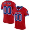 Red Royal White Mesh Authentic Football Jersey, Personalized Football Jersey, Football Team Jersey, Football Outfits