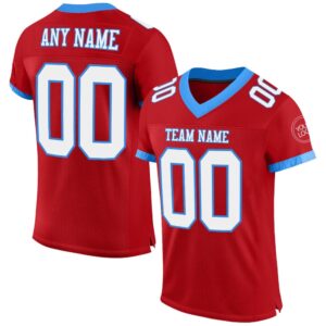 Red White Electric Blue Mesh Authentic Football&hellip;