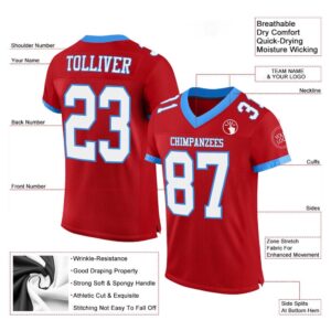 Red White Electric Blue Mesh Authentic Football&hellip;