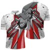 Red X-Shaped Billiard Balls Flame 3D Jersey Shirts Best Custom Billiard Attire, Personalized Billiard Team Jersey Shirt