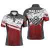 Red X-Shaped Billiard Balls Flame 3D Polo Shirts Best Custom Billiard Attire, Personalized Billiard Polo Shirt