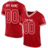 Red White Old Gold Mesh Authentic Throwback Football Jersey, Personalized Football Jersey, Football Team Jersey, Football Outfits