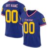 Royal Gold Mesh Authentic Football Jersey, Personalized Football Jersey, Football Team Jersey, Football Outfits